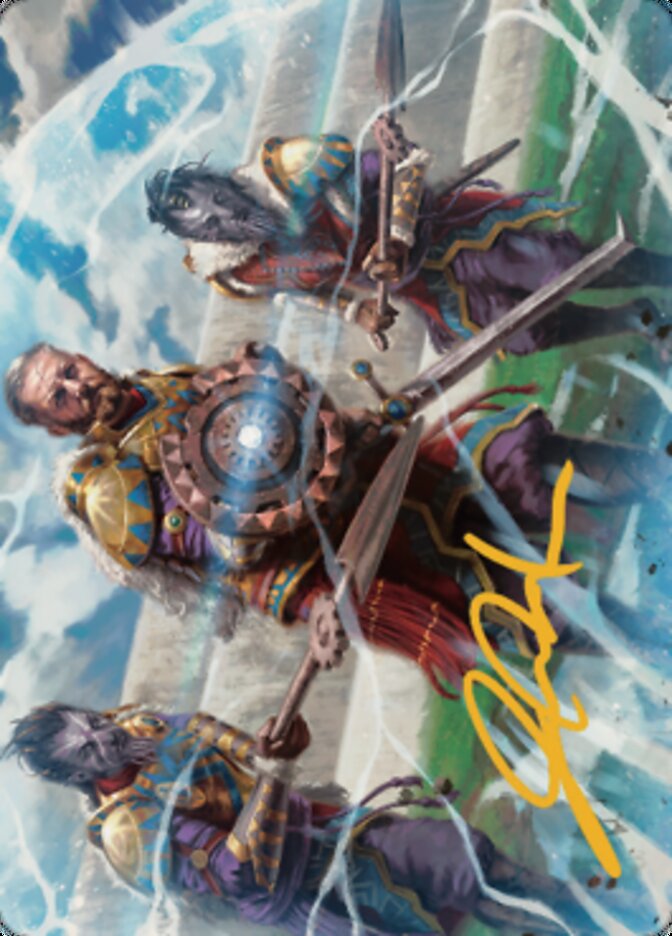 Argivian Phalanx Art Card (Gold-Stamped Signature) [Dominaria United Art Series] | Devastation Store