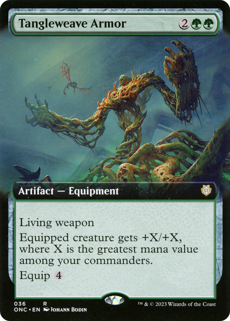 Tangleweave Armor (Extended Art) [Phyrexia: All Will Be One Commander] | Devastation Store