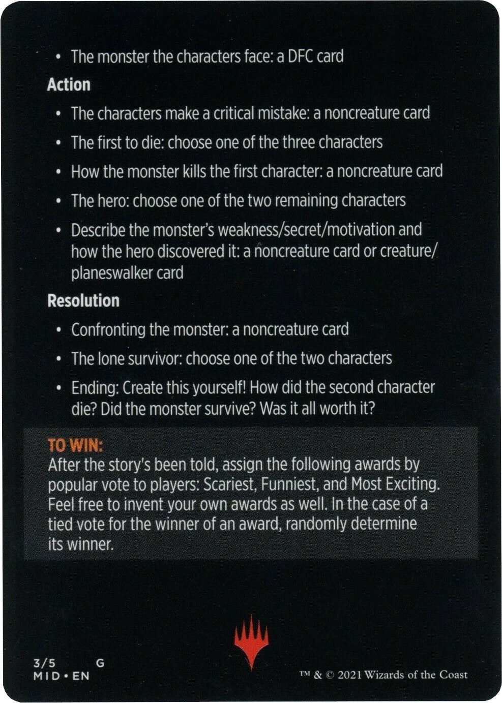 Into the Story: Horror Edition (Magic Minigame) [Innistrad: Midnight Hunt Minigame] | Devastation Store