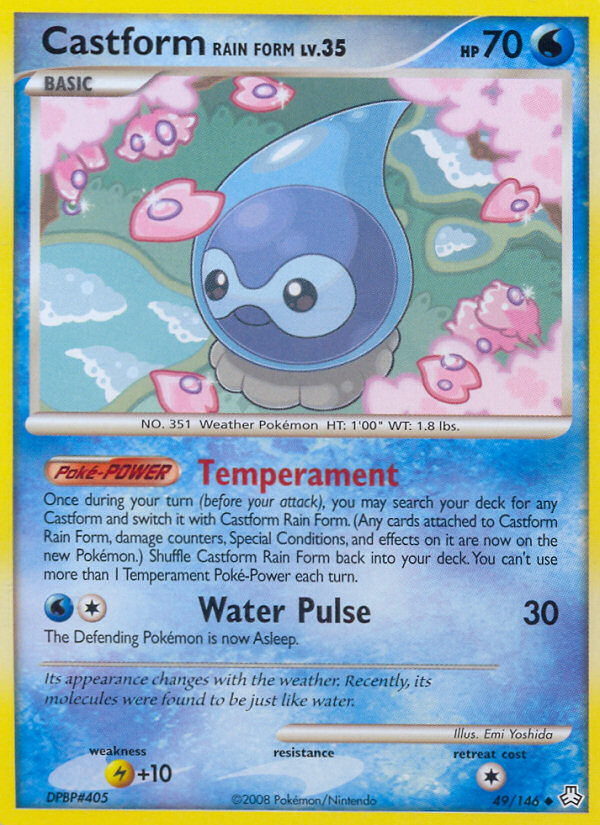 Castform Rain Form (49/146) [Diamond & Pearl: Legends Awakened] | Devastation Store