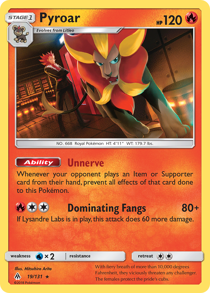 Pyroar (19/131) [Sun & Moon: Forbidden Light] | Devastation Store