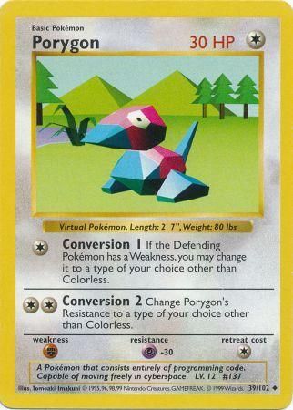 Porygon (39/102) [Base Set Shadowless Unlimited] | Devastation Store