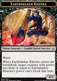 Earthshaker Khenra // Zombie Double-sided Token [Hour of Devastation Tokens] | Devastation Store