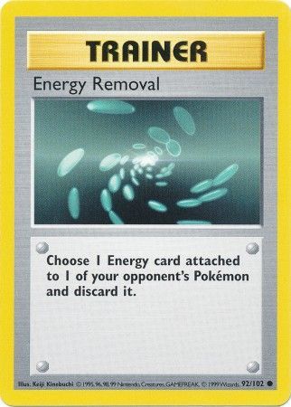 Energy Removal (92/102) [Base Set Shadowless Unlimited] | Devastation Store