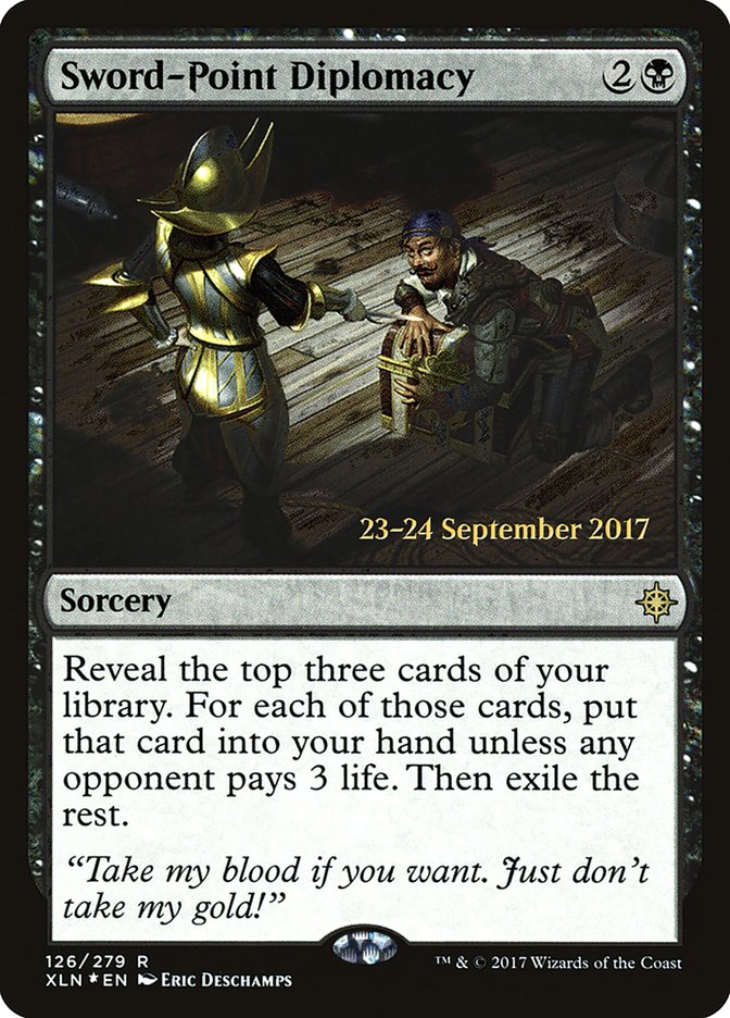 Sword-Point Diplomacy  [Ixalan Prerelease Promos] - Devastation Store | Devastation Store