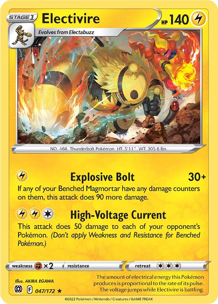 Electivire (047/172) [Sword & Shield: Brilliant Stars] | Devastation Store