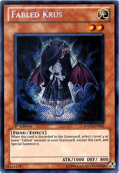 Fabled Krus [HA03-EN002] Secret Rare | Devastation Store