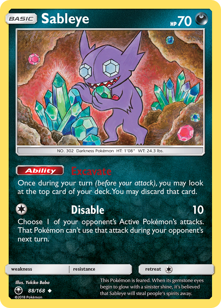 Sableye (88/168) [Sun & Moon: Celestial Storm] | Devastation Store