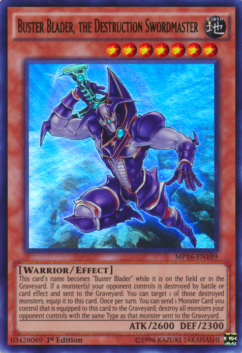 Buster Blader, the Destruction Swordmaster [MP16-EN189] Ultra Rare | Devastation Store
