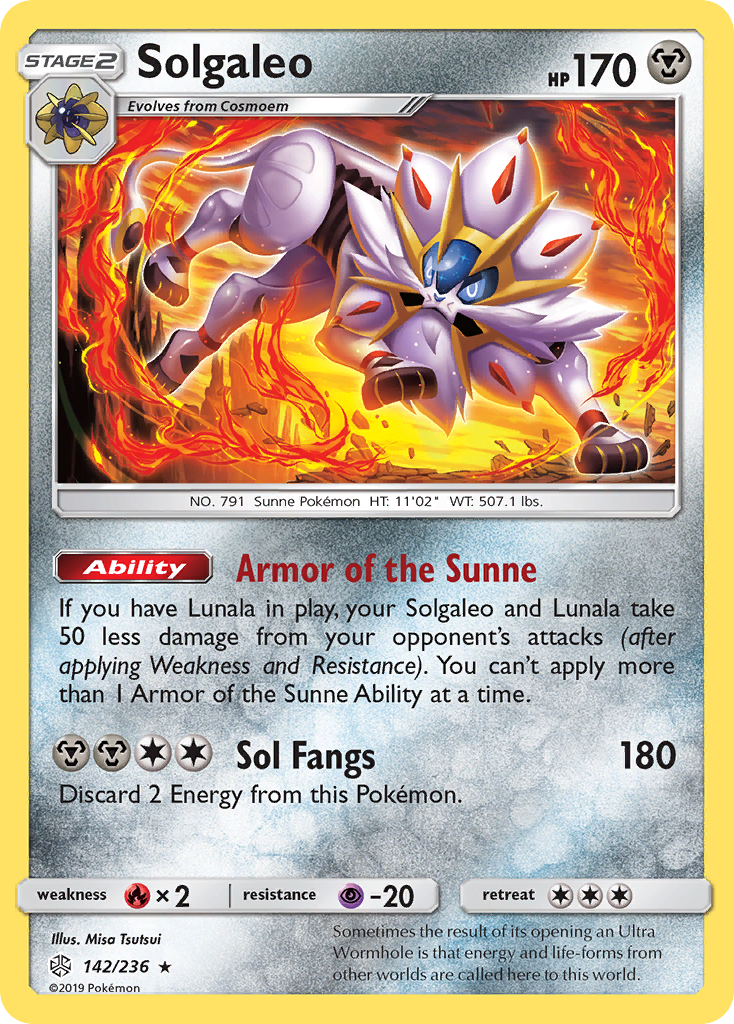 Solgaleo (142/236) [Sun & Moon: Cosmic Eclipse] | Devastation Store