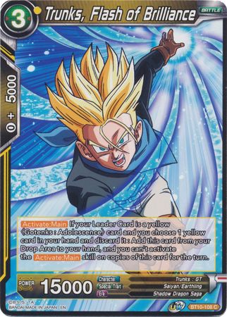 Trunks, Flash of Brilliance (BT10-108) [Rise of the Unison Warrior 2nd Edition] | Devastation Store