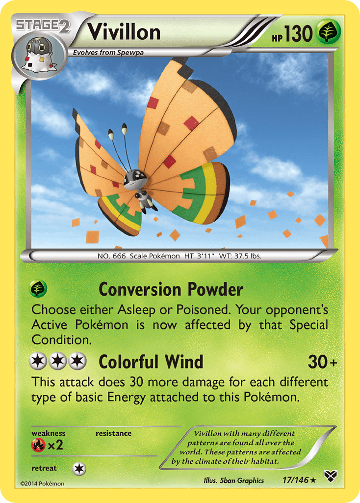 Vivillon (17/146) (High Plains Form/Orange Wings) [XY: Base Set] | Devastation Store