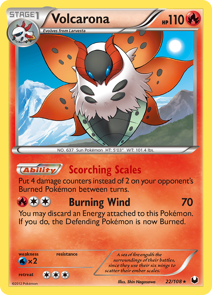 Volcarona (22/108) [Black & White: Dark Explorers] | Devastation Store