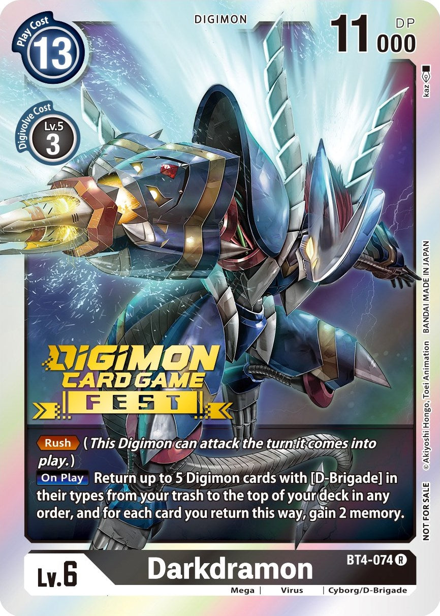 Darkdramon [BT4-074] (Digimon Card Game Fest 2022) [Great Legend Promos] | Devastation Store