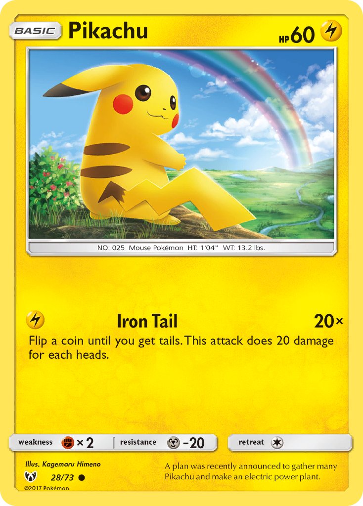 Pikachu (28/73) (Lets Play, Pikachu Cracked Ice Holo) (Theme Deck Exclusives) [Sun & Moon: Shining Legends] | Devastation Store