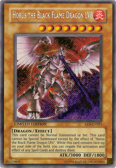 Horus The Black Flame Dragon LV8 [EEN-ENSE1] Secret Rare | Devastation Store