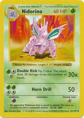 Nidorino (37/102) [Base Set Shadowless Unlimited] | Devastation Store