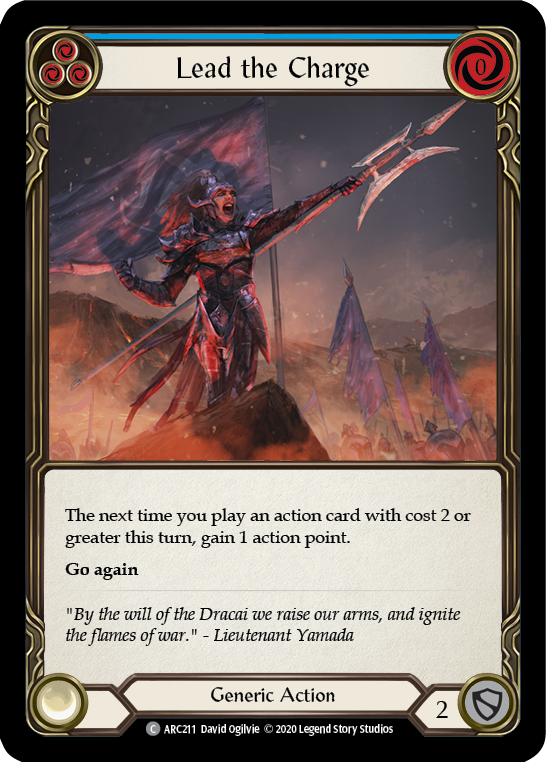 Lead the Charge (Blue) [ARC211] Unlimited Edition Rainbow Foil - Devastation Store | Devastation Store