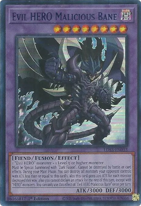 Evil HERO Malicious Bane (Blue) [LDS3-EN033] Ultra Rare | Devastation Store