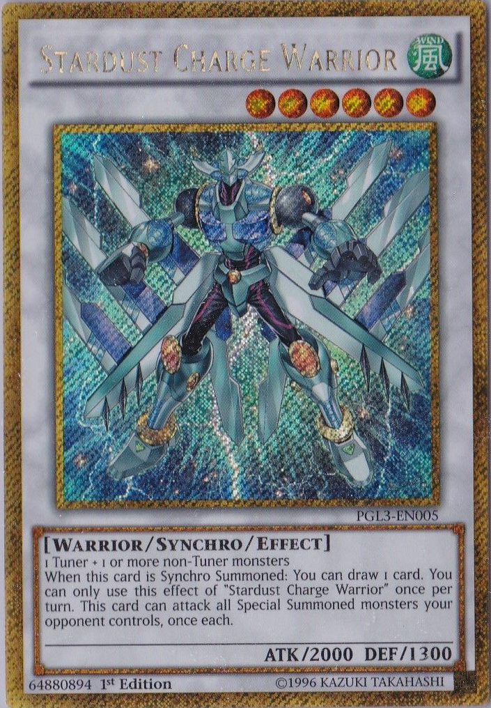 Stardust Charge Warrior [PGL3-EN005] Gold Secret Rare | Devastation Store