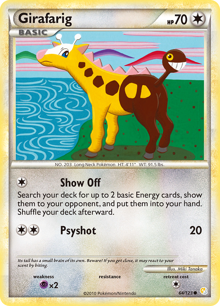 Girafarig (64/123) [HeartGold & SoulSilver: Base Set] | Devastation Store