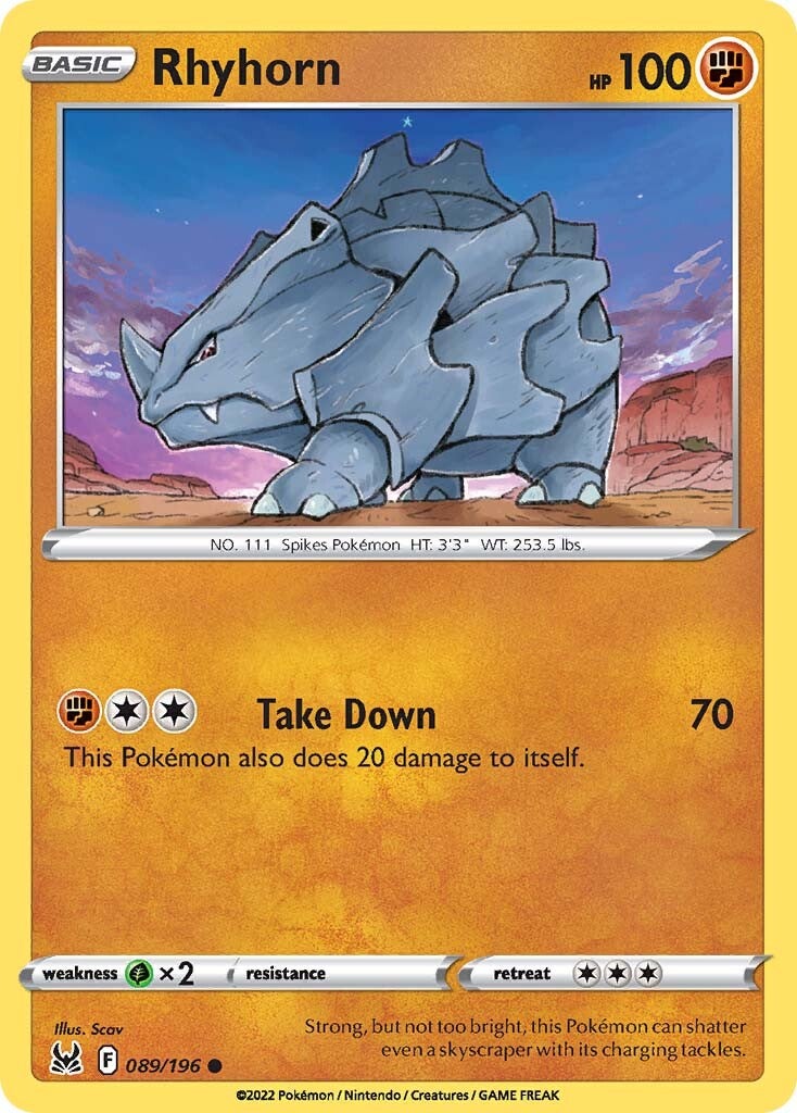 Rhyhorn (089/196) [Sword & Shield: Lost Origin] | Devastation Store