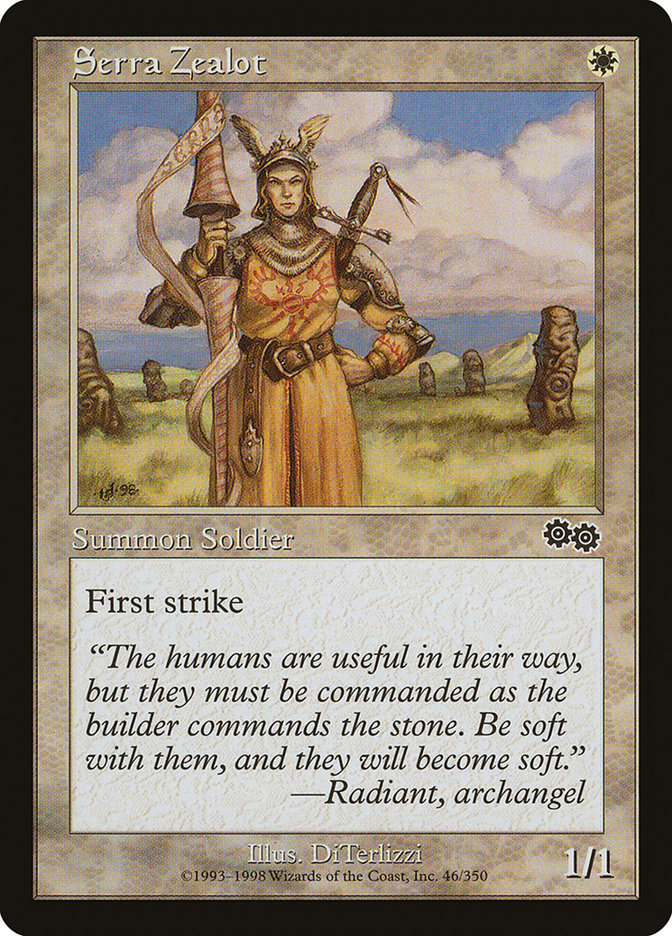 Serra Zealot [Urza's Saga] - Devastation Store | Devastation Store