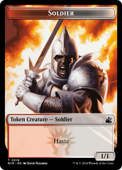 Spirit (0018) // Soldier Double-Sided Token [Ravnica Remastered Tokens] | Devastation Store