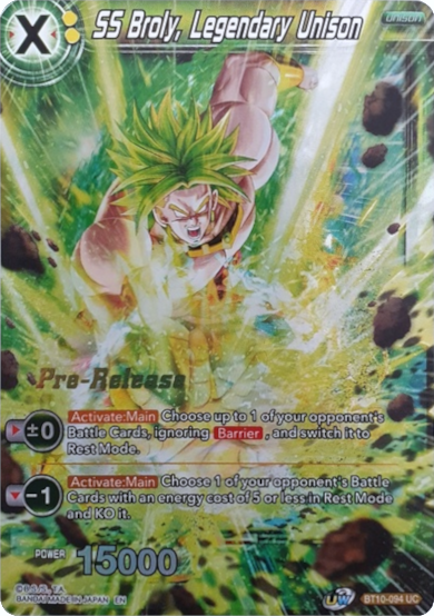SS Broly, Legendary Unison (BT10-094) [Rise of the Unison Warrior Prerelease Promos] | Devastation Store