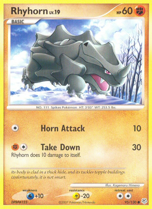 Rhyhorn (95/130) [Diamond & Pearl: Base Set] | Devastation Store