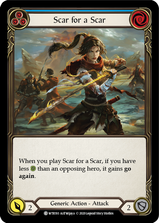 Scar for a Scar (Blue) [WTR193] Unlimited Edition Rainbow Foil - Devastation Store | Devastation Store
