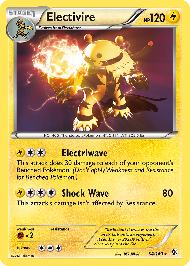 Electivire (54/149) [Black & White: Boundaries Crossed] | Devastation Store