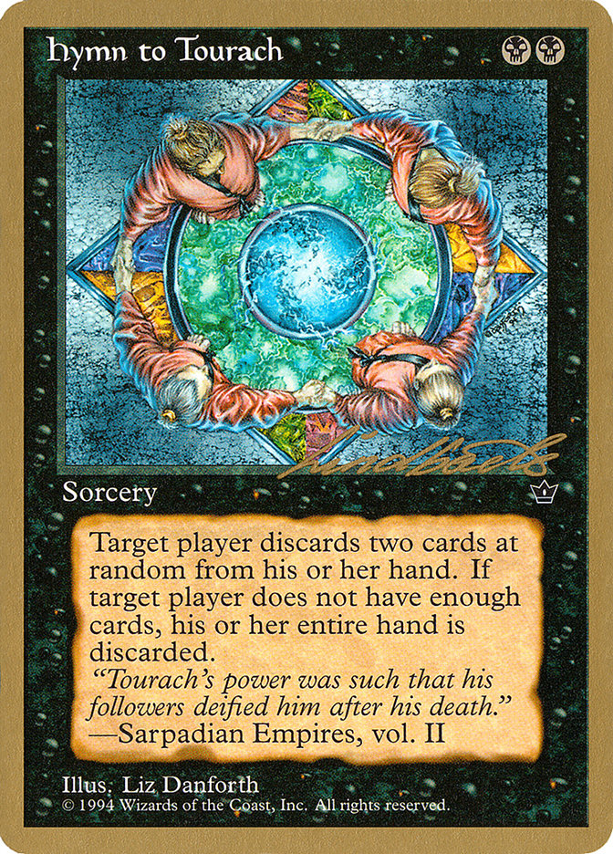 Hymn to Tourach (Circle) (Leon Lindback) [Pro Tour Collector Set] | Devastation Store