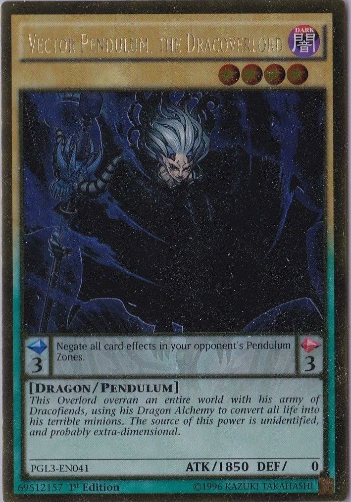 Vector Pendulum, the Dracoverlord [PGL3-EN041] Gold Rare | Devastation Store