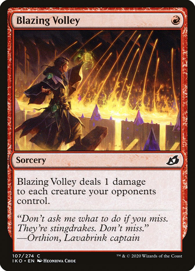 Blazing Volley [Ikoria: Lair of Behemoths] | Devastation Store