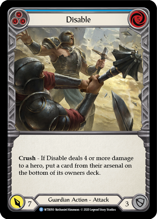 Disable (Blue) [WTR050] Unlimited Edition Rainbow Foil - Devastation Store | Devastation Store