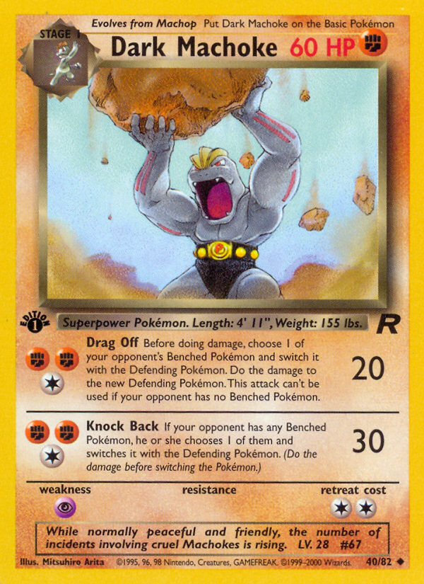 Dark Machoke (40/82) [Team Rocket 1st Edition] | Devastation Store