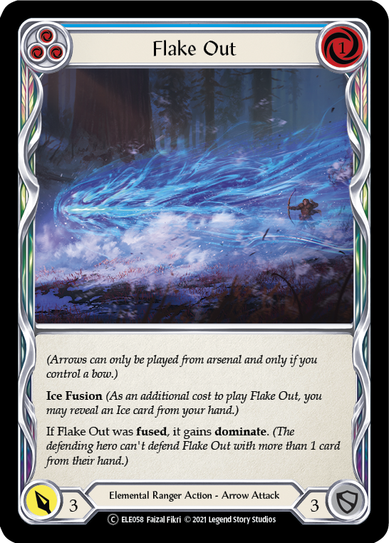 Flake Out (Blue) [U-ELE058] Unlimited Rainbow Foil | Devastation Store