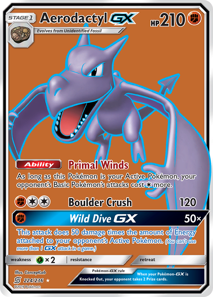 Aerodactyl GX (224/236) [Sun & Moon: Unified Minds] | Devastation Store