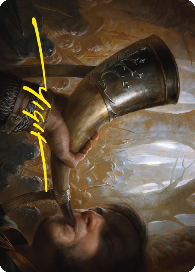 Horn of Gondor Art Card (Gold-Stamped Signature) [The Lord of the Rings: Tales of Middle-earth Art Series] | Devastation Store