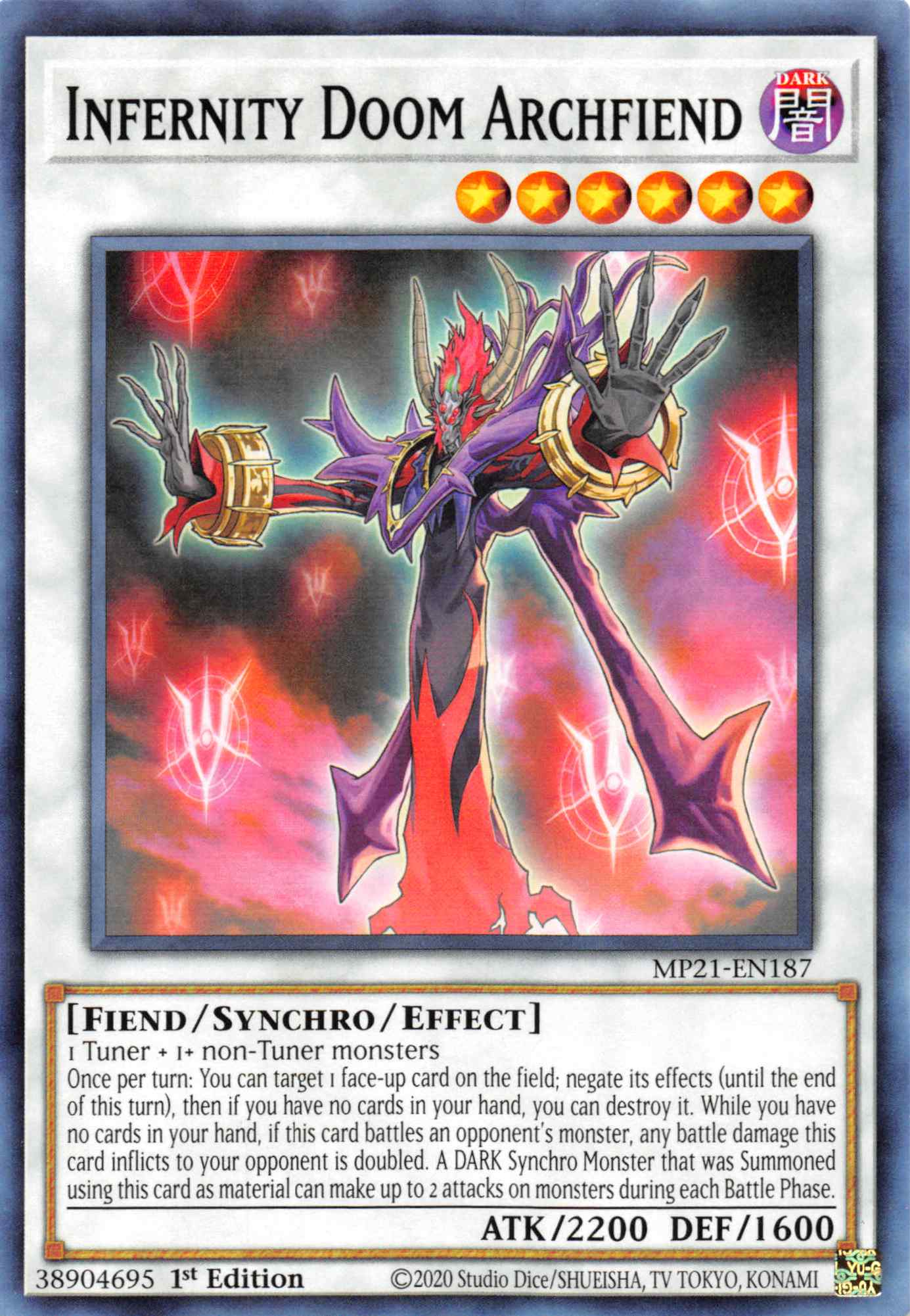 Infernity Doom Archfiend [MP21-EN187] Common | Devastation Store