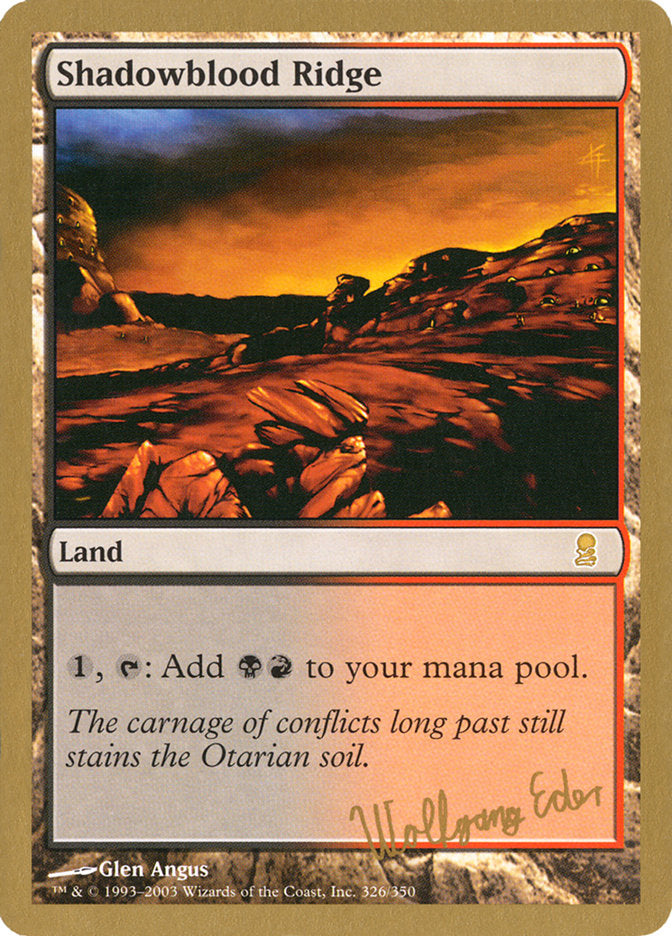 Shadowblood Ridge (Wolfgang Eder) [World Championship Decks 2003] | Devastation Store