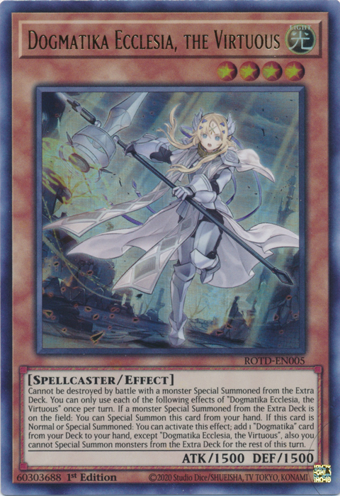 Dogmatika Ecclesia, the Virtuous [ROTD-EN005] Ultra Rare | Devastation Store