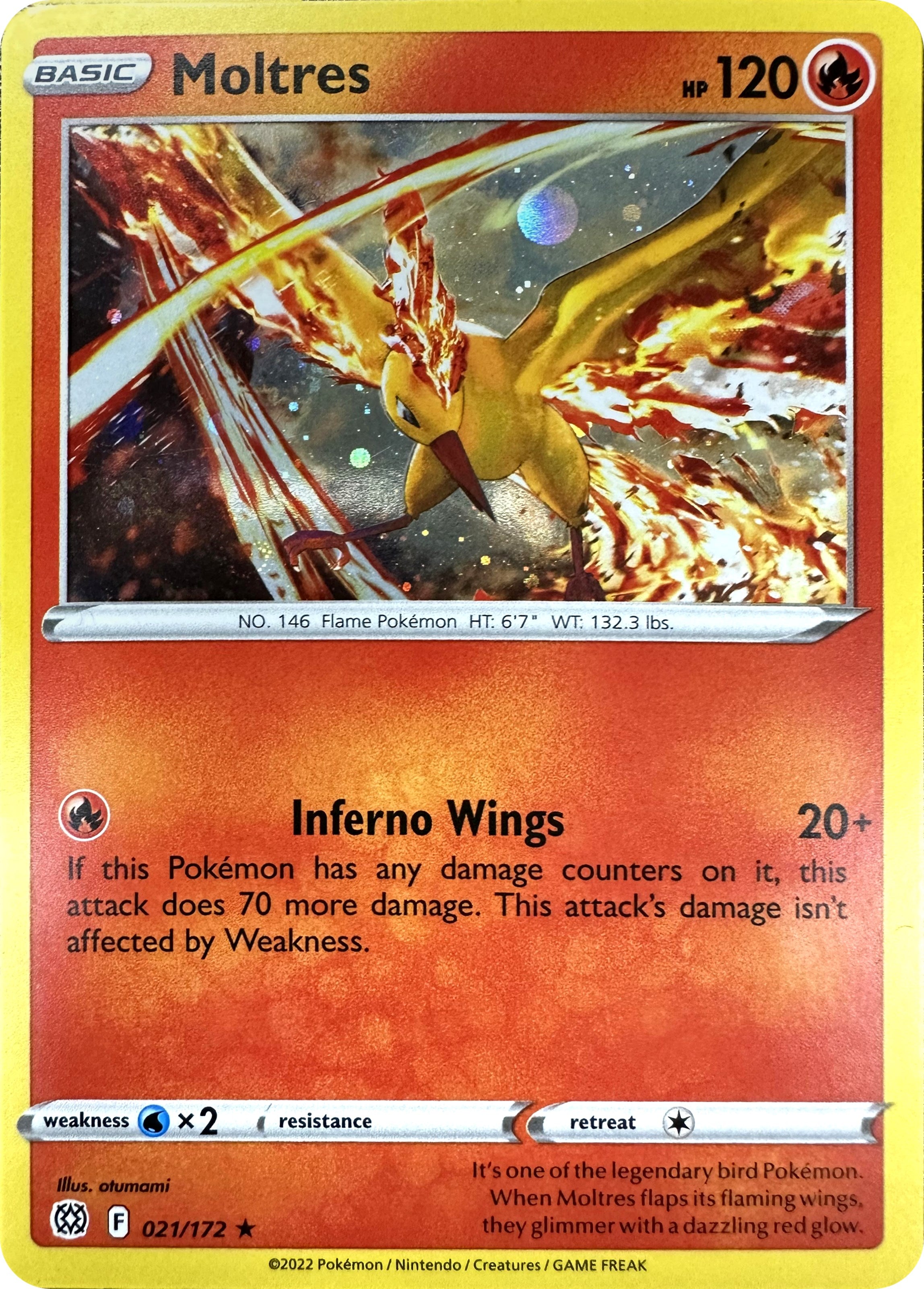 Moltres (021/172) (Cosmos Holo) [Sword & Shield: Brilliant Stars] | Devastation Store