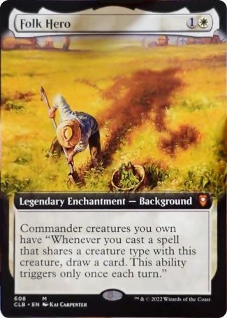 Folk Hero (Extended Art) [Commander Legends: Battle for Baldur's Gate] | Devastation Store
