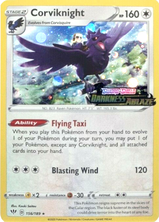 Corviknight (156/189) (Cosmos Holo) [Sword & Shield: Darkness Ablaze] | Devastation Store