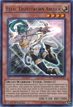 Felis, Lightsworn Archer [MP15-EN123] Ultra Rare | Devastation Store