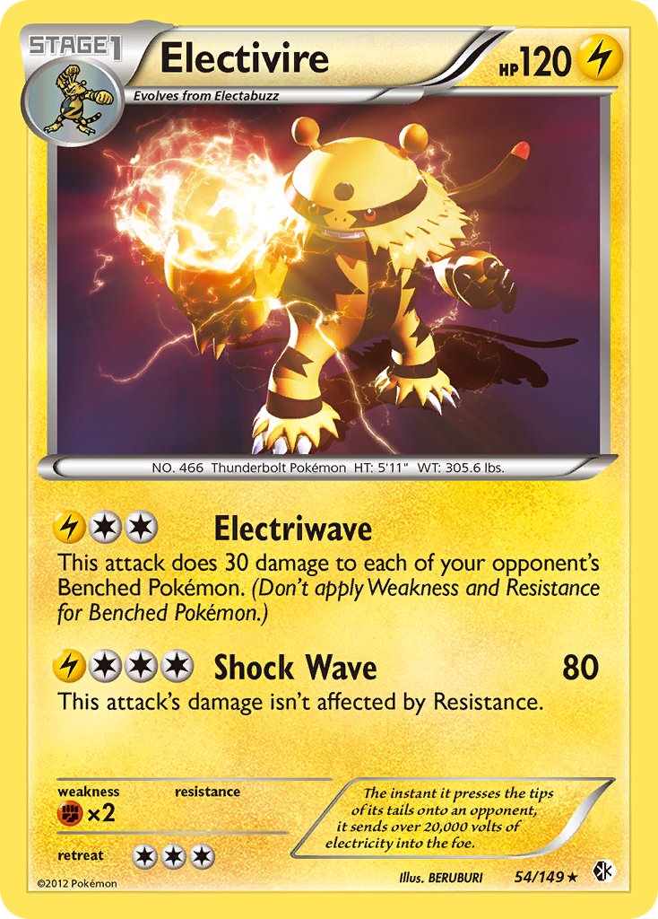 Electivire (54/149) (Theme Deck Exclusive) [Black & White: Boundaries Crossed] | Devastation Store