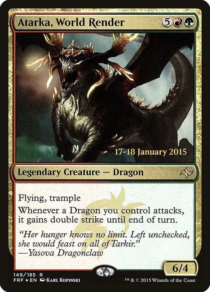 Atarka, World Render  [Fate Reforged Prerelease Promos] - Devastation Store | Devastation Store