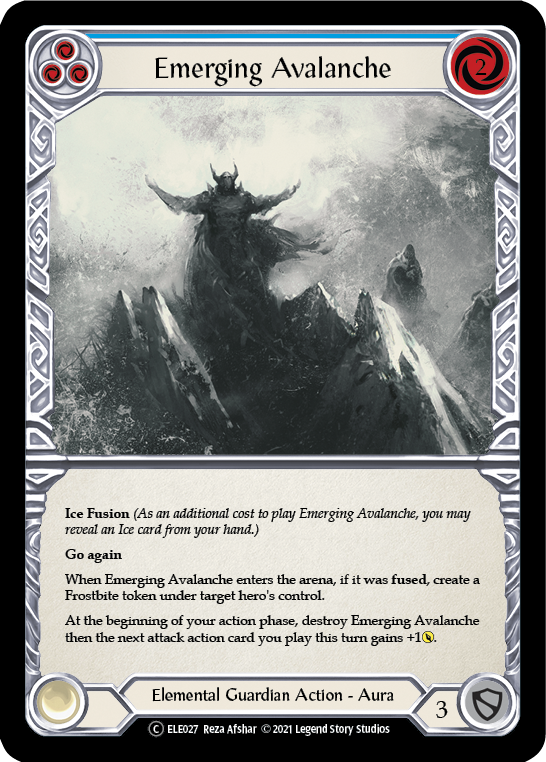 Emerging Avalanche (Blue) [U-ELE027] Unlimited Normal | Devastation Store
